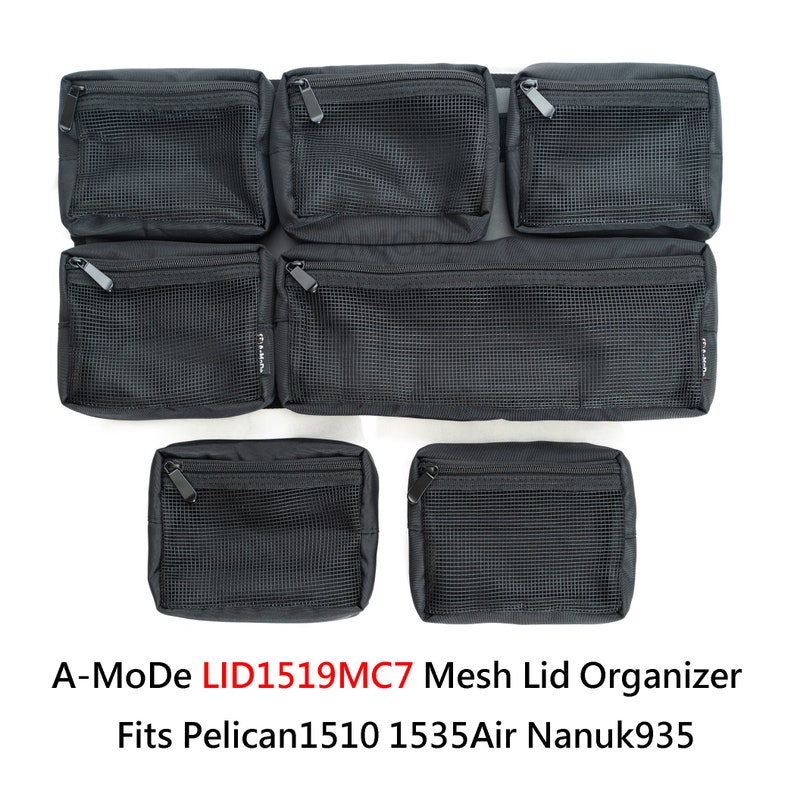 NEW Removable design Mesh Lid Organizer for Pelican1510 1535 Nanuk935,LID1519MC7 NO CASE LID1519MC7