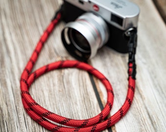 HandMade Red Black 9mm Quick Release Buckle Rope Camera Strap FCSC