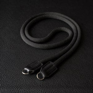 Rope Camera Strap HandMade Black 9mm CSC zdjęcie 6