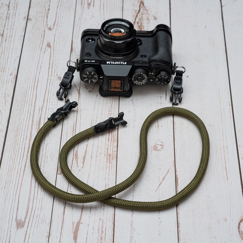 HandMade Army Green 9mm Quick Release Buckle Rope Camera Strap FCSC image 8