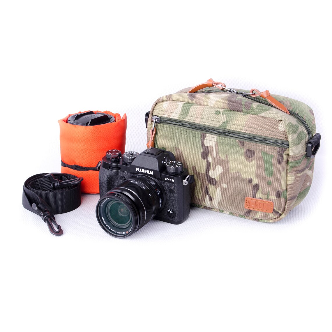 Camo Camera Bag Insert Bag Etsy