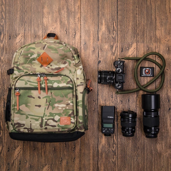 camo camera backpack