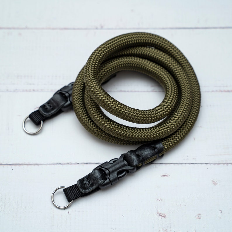 HandMade Army Green 9mm Quick Release Buckle Rope Camera Strap FCSC image 6