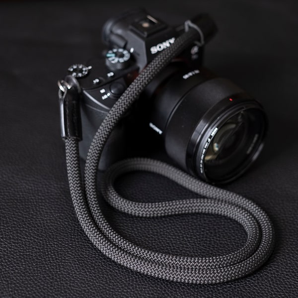 Rope Camera Strap HandMade Black 9mm CSC