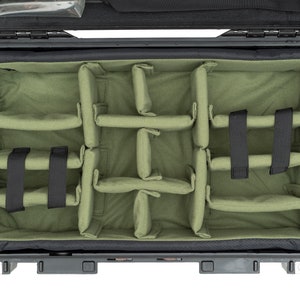 Kleurontwerp Gewatteerde scheidingsset geschikt voor Pelican1510 peli Apache 5800 Cases Army Green IN1510-AG GEEN CASE afbeelding 3