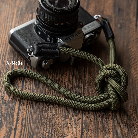 Rope Camera Strap Handmade Black 9mm CSC 