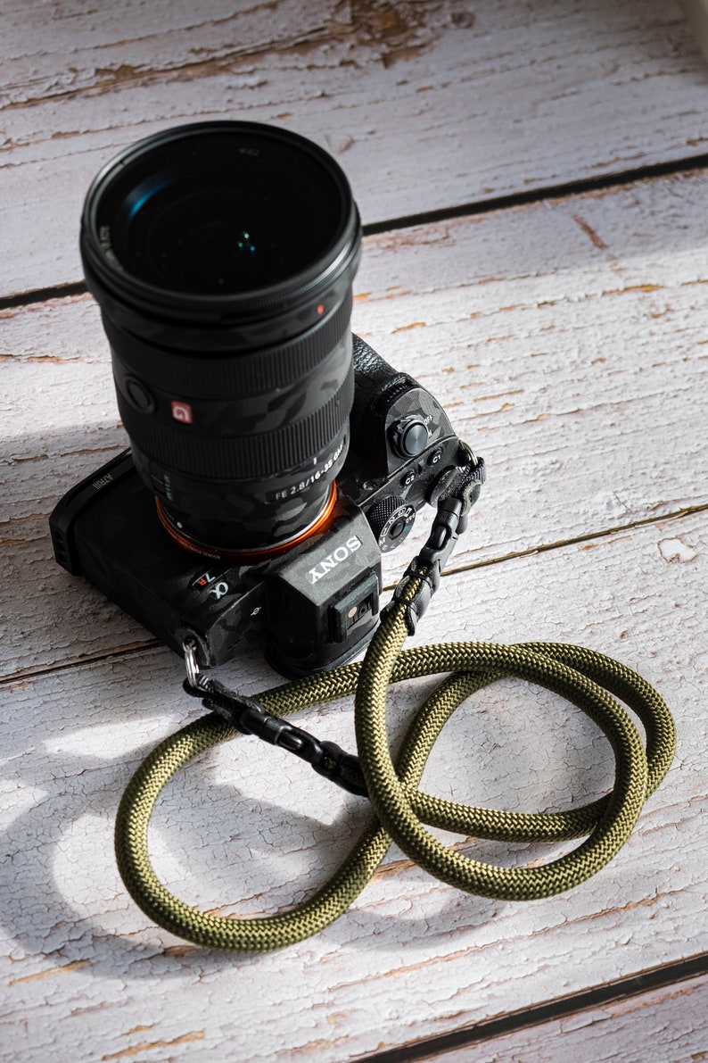 HandMade Army Green 9mm Quick Release Buckle Rope Camera Strap FCSC image 9