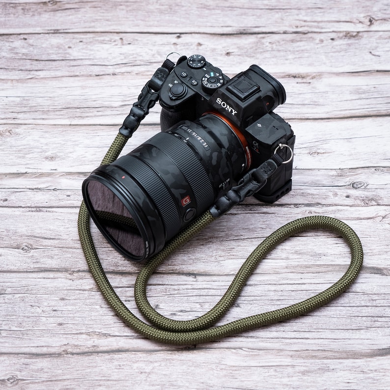 HandMade Army Green 9mm Quick Release Buckle Rope Camera Strap FCSC image 2
