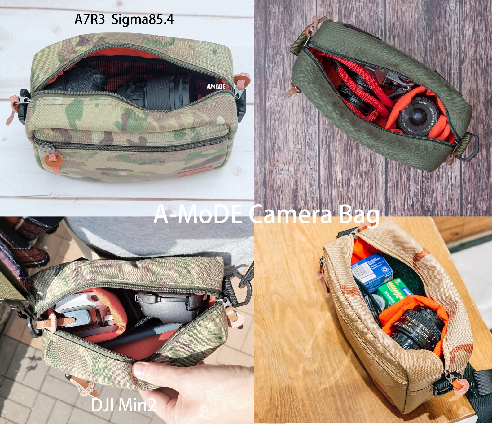Army Green Camera Bag Insert Bag SPX02 Etsy