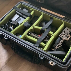 Kleurontwerp Gewatteerde scheidingsset geschikt voor Pelican1510 peli Apache 5800 Cases Army Green IN1510-AG GEEN CASE afbeelding 8