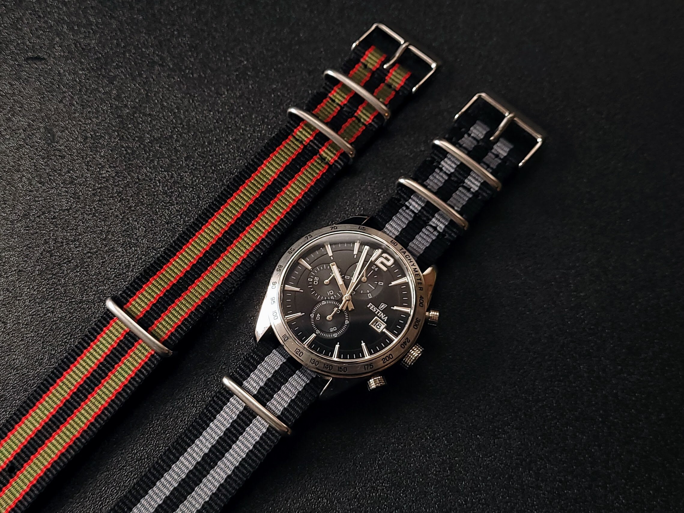 20mm 22mm NATO Strap JAMES BOND Goldfinger Collection 007 Premium 