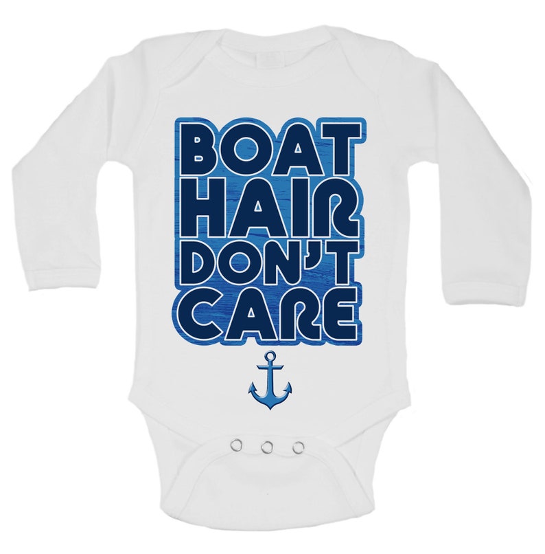Boat Hair Don/'t Care Christmas in July SALE Cute Baby Bodysuits and Kids Shirts Summer and Outdoor Lake Collection Fashion Rompers a