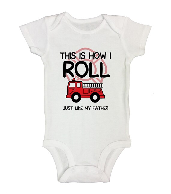 Cute Baby Bodysuits and Kids Shirts RELAX MY DADDY/'S A FIREFIGHTER