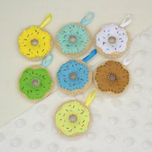 Ring Donut with Sprinkles - Mini Felt Sewing Donut – Accessory –Keychain- Ornament – Other Purpose Uses – Beautiful Gift for The Love One