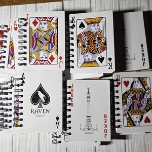 Spiral bound Playing Card Notebook Bridge Gin Tally Scorebook Blank Journal (5 x 4 )
