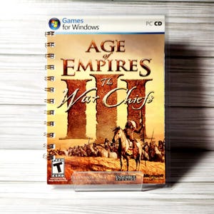 Age of Empires III The War Chiefs expansion vintage PC game box journal
