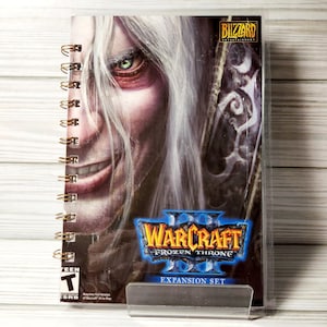 World of Warcraft Frozen Throne vintage PC game box journal
