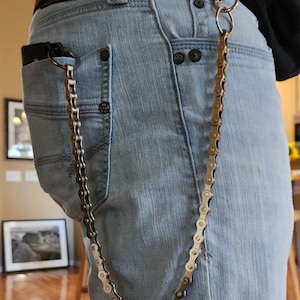 Wallet Chain Handcrafted from Chrome Bike Chain Biker Wallet Chain Quality Hardware Heavy Duty Biker Trucker Punk  Harley Davidson  3 Sizes