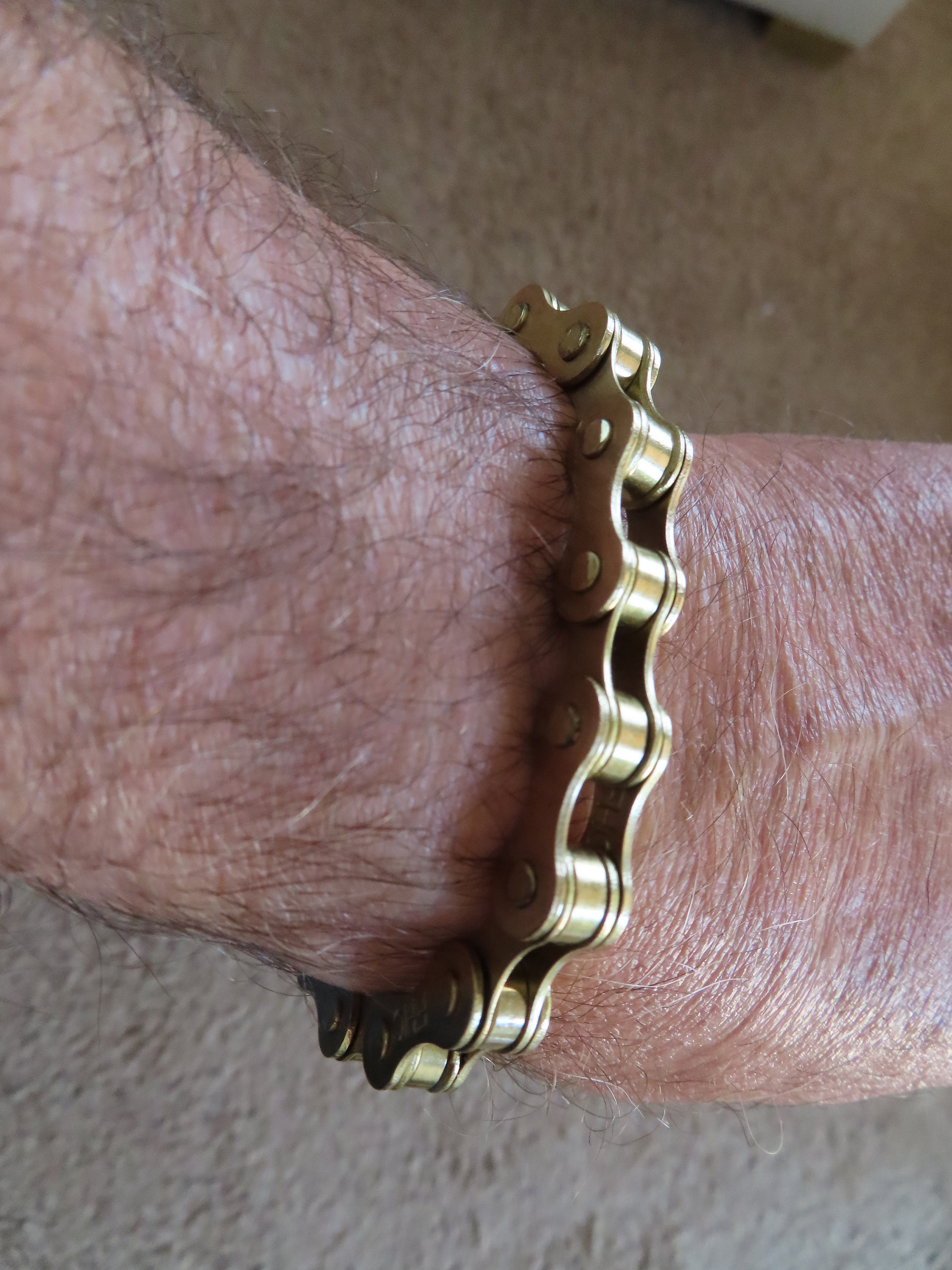 GOLD Bike Chain Bracelet Handmade Stainless Steel Biker Motorcycle Unique Gifts 3 Sizes Etsy Canada