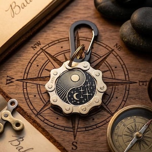 Sobriety Coin Holder Keychain | Repurposed Bike Chain AA Medallion Keyring | Serenity Prayer Gift | Recovery Chip Casing | Brilliant Silver