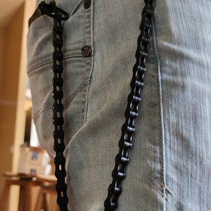 Schwarze Brieftaschenkette Fahrradkette Handgefertigte 3 Größen Schwere Biker Trucker Punk Harley Davidson Leine