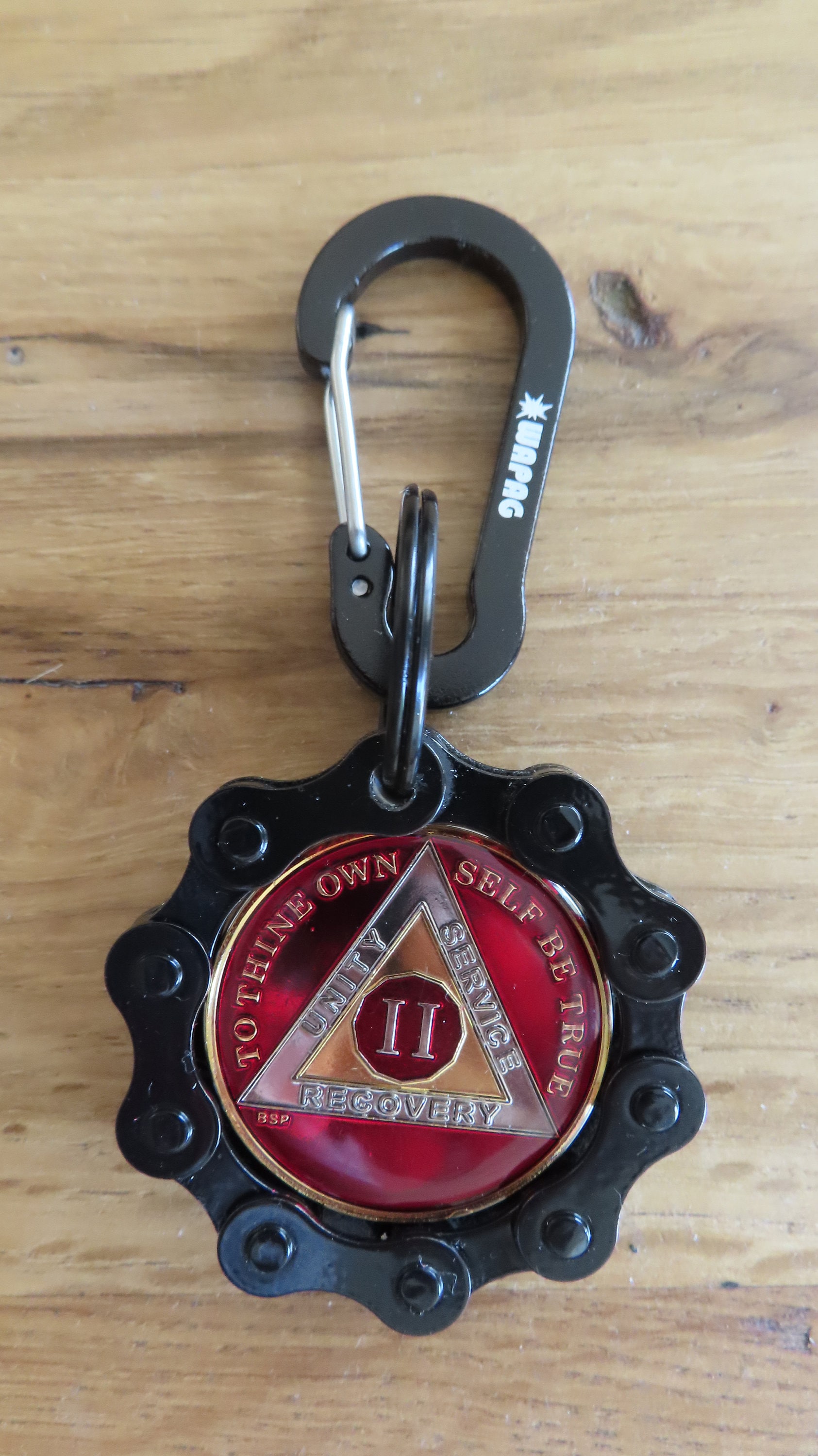 Display your AA Chip Holder Keychain Crafted bicycle chain Etsy