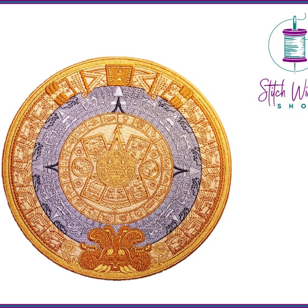 thumbnail image 2 of Aztec Spirit Bird Patch - Embroidered Iron-On, Ancient Mayan Emblem, White & Black, Cypress Collectibles 2 of 6