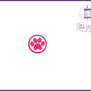 Dog Paw Print Patch, Dog Vest Patches, Embroidered Patch, Dog Patch for Harness, Dog Harness Patch, Dog Patches, Merit Badge Pink