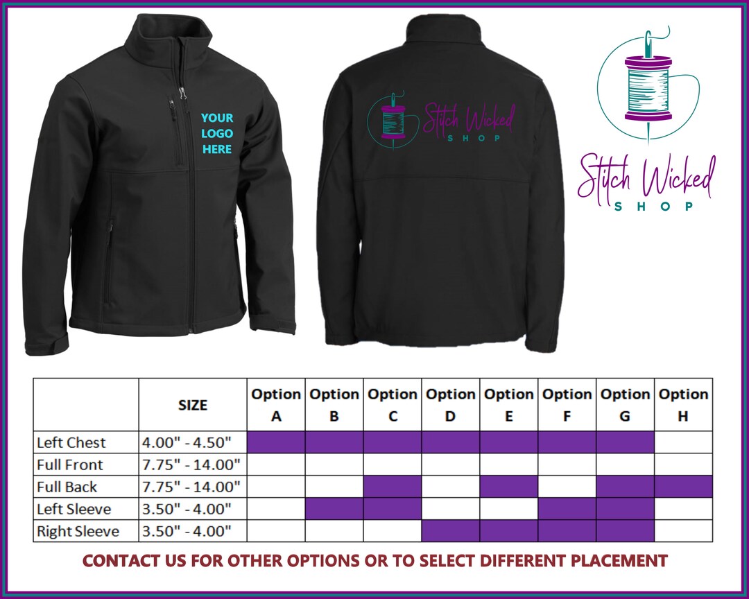 Custom Embroidered Jacket, Custom Embroidery, Softshell Jacket, Logo