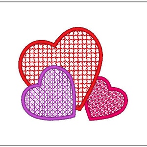 Fichier de conception de broderie gratuit STanding Lace Heart Machine, Dentelle autoportante, Conception de broderie FSL, Embellissements en dentelle, Motif de dentelle image 3