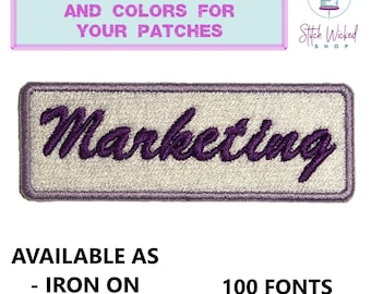 Parche de nombre bordado personalizado, parches de nombre personalizados, parches de nombre bordados, etiquetas de nombre personalizadas bordadas, colores personalizados, para coser o planchar