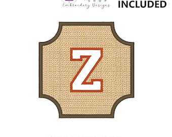 Embossed Monogram Embroidery Design, Towel Monogram Machine Embroidery Design, Embossed Embroidery Design, Personalized Gift Idea, Letter Z