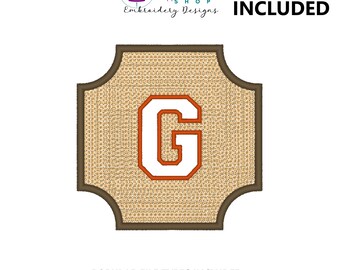 Embossed Monogram Embroidery Design, Towel Monogram Machine Embroidery Design, Embossed Embroidery Design, Personalized Gift Idea, Letter G