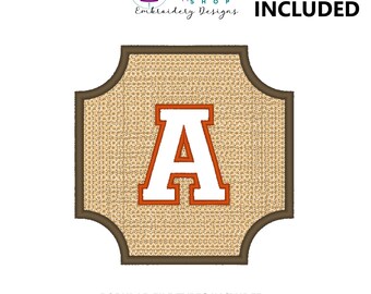Embossed Monogram Embroidery Design, Towel Monogram Machine Embroidery Design, Embossed Embroidery Design, Personalized Gift Idea, Letter A