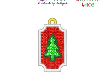 Weihnachtsbaum freistehende Spitzenverzierung, Geschenkanhänger, Maschinenstickerei, FSL Weihnachtsdekoration, FSL Weihnachtsverzierung