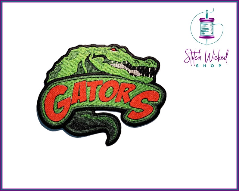 Gators Mascot Logo Patch Large Iron On Patch