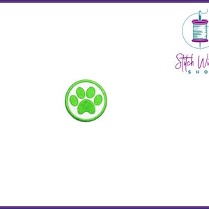 Dog Paw Print Patch, Dog Vest Patches, Embroidered Patch, Dog Patch for Harness, Dog Harness Patch, Dog Patches, Merit Badge Green
