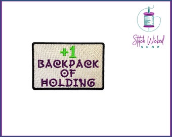 Rucksack von Halten Plus One, gestickter Aufnäher für Rucksack, Gamer Embroidery, Patch für Jacke, Gamer Patch, Gamer Geschenke, Gaming Party