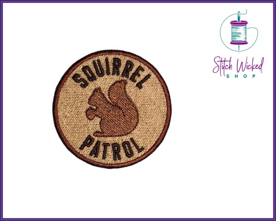 Squirrel Patrol Patch, Squirrel Patrol Dog Tag, Dog Bandana Patches, Dog  Patches for Harness, Funny Dog Patch, Custom Dog Patch, Circle 