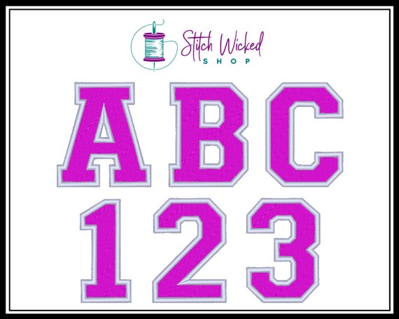Parches de letras bordadas parche de carta varsity hierro | Etsy México