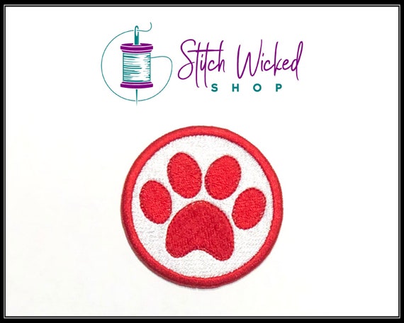 Dog Paw Print Patch, Dog Vest Patches, Embroidered Patch, Dog Patch for  Harness, Dog Harness Patch, Dog Patches, Merit Badge Red 