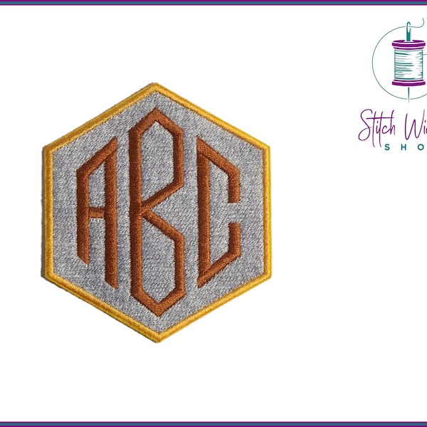 Embroidered Initial Sew In Etsy