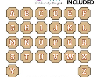 Broderidesignset med präglad monogramhandduk, A–Ö-monogram, maskinbroderidesign med monogram, präglad broderidesign, komplett set