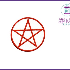 Pentagram Patch, Embroidered Patch, Wiccan Patch, Pentacle Patch, Wicca Pentacle, Wicca Pentagram, Star Patch, Iron On Patch For Jacket