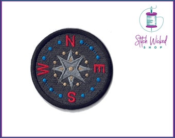 Compass Merit Patch, Embroidered Merit Compass Patch, Merit Badges For Adults, Adulting Merit Badge Patch, Iron On Or Sew On Patch, 2.25"