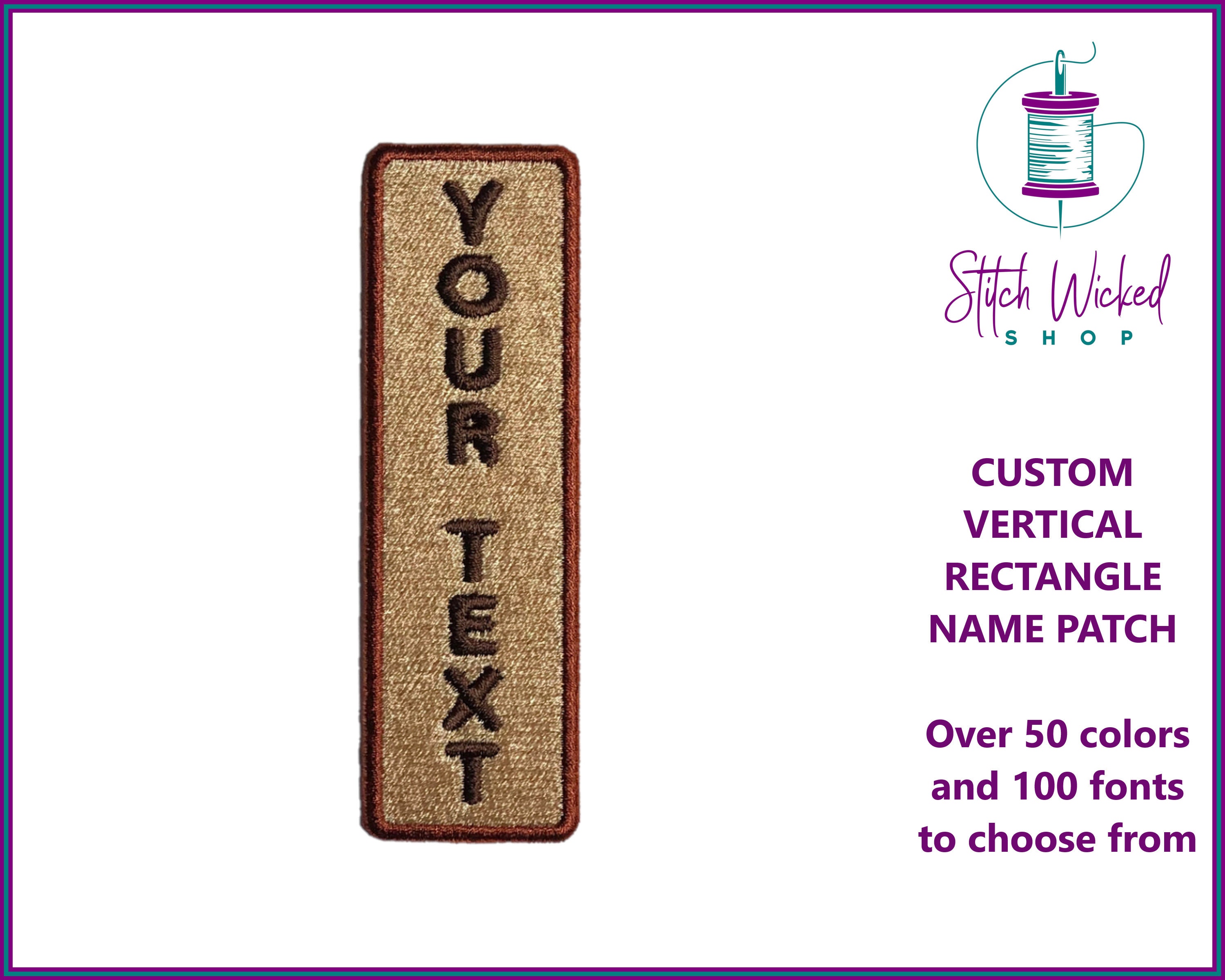 Custom Name Patch, Custom Color Embroidered Patches, Sew On and Iron O –  Stitch Wicked Shop