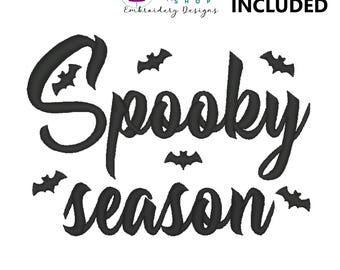 Spooky Season Bats Embroidery Design, Halloween Bats Machine Embroidery Design, Fall Embroidery Machine Files, Halloween Design, 9 Sizes