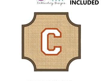 Embossed Monogram Embroidery Design, Towel Monogram Machine Embroidery Design, Embossed Embroidery Design, Personalized Gift Idea, Letter C