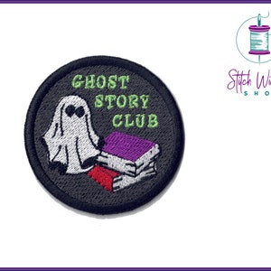Parche de mérito de Ghost Story Club, parche de mérito bordado, insignias de mérito para adultos, parche de insignia de mérito, parche para planchar o coser, 2.25&quot; x 2.25&quot;