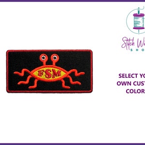 Flying Spaghetti Monster Embroidered Patch, FSM Church of the Flying Spaghetti Monster, Pastafarianism Patch, Custom Embroidered Patch